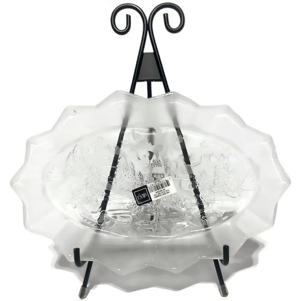 Mikasa Crystal Oval Platter 11.75